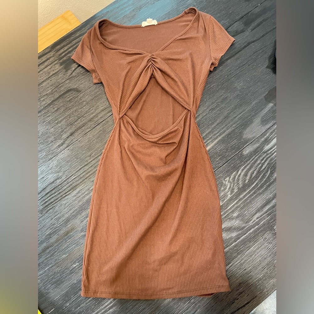 See You Monday Brown Mini Dress Elegant and Versatile